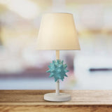 Nora - Sea Resin Urchin Night Table Lamp Cartoon Single Bulb Sky Blue/Gold/Dark Blue Nightstand