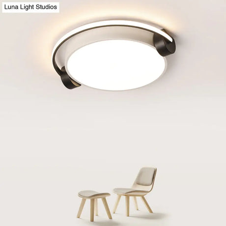 Nordic Acrylic Ceiling Lamp With Headphone Design For Dorm Room