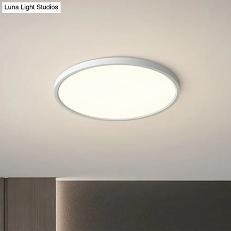 Nordic Acrylic Led Ceiling Light: Stylish White Flush Mount For Bedroom