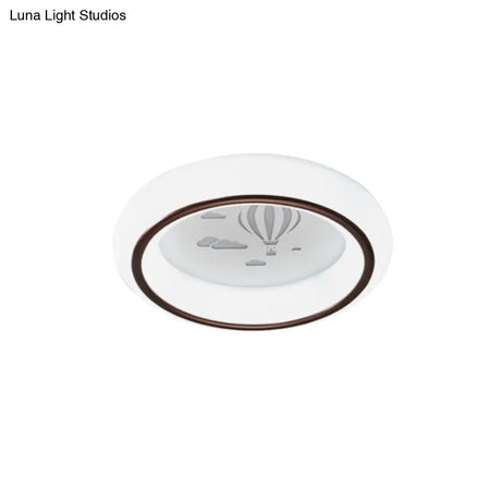 Nordic Acrylic Led Ceiling Light With Elk/Star/Hot Air Balloon Pattern - Flush Mount