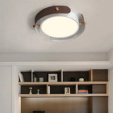 Nordic Acrylic Led Flush Mount Ceiling Light Fixture In White/Distressed White - 16’/19.5’ Dia