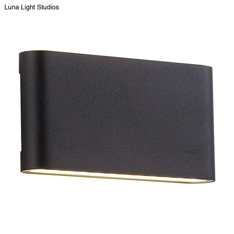 Nordic Aluminum Flush Mount Wall Lamp - Black/White Led Sconce Light Fixture (Small/Large)