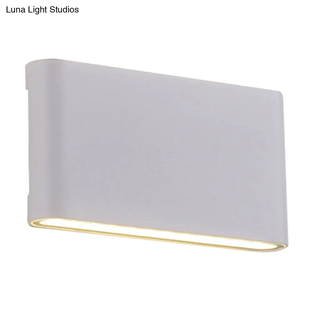 Nordic Aluminum Flush Mount Wall Lamp - Black/White Led Sconce Light Fixture (Small/Large)