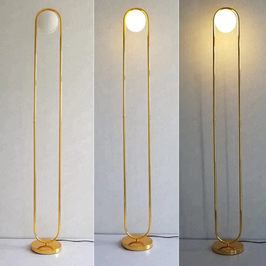 Nordic Art Deco Golden Body Table Lamp Metal Base Plate Modern Minimalist Frosted Glass Led Desk