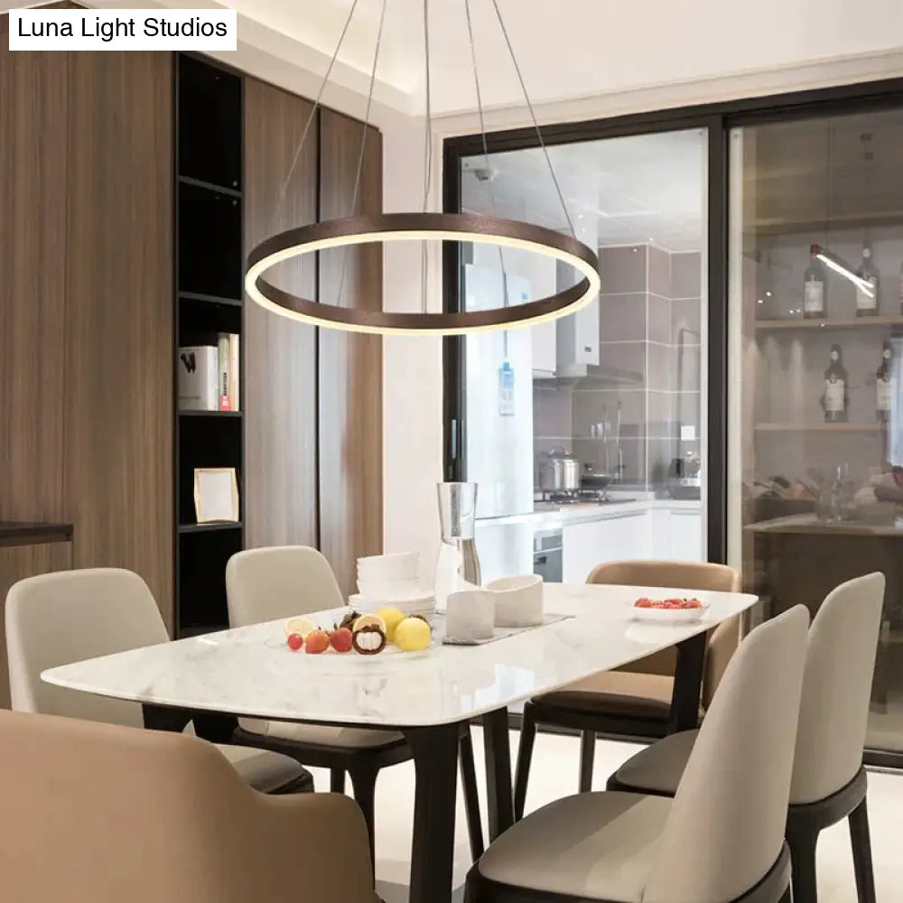 Nordic Art Deco Luxury Led Circular Pendant Lights Hanging Lamps For Living Room Dining Table