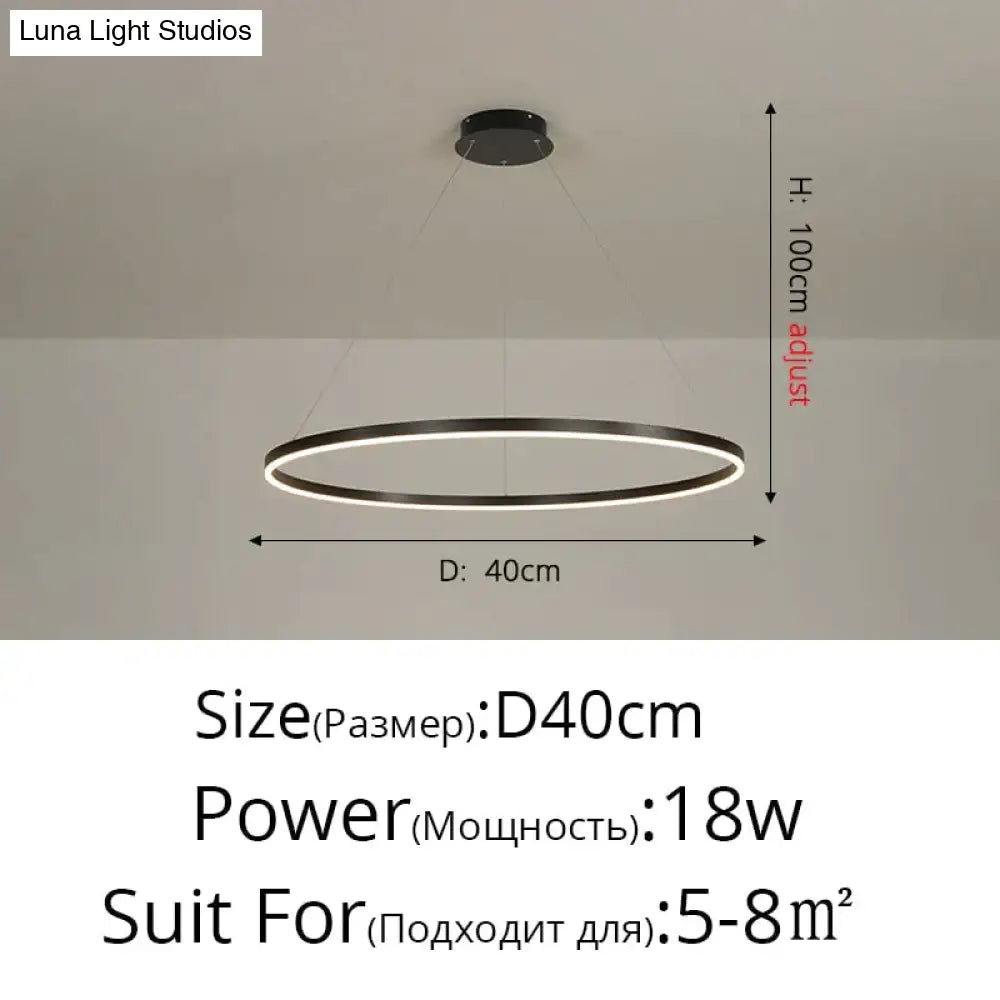 Nordic Art Deco Luxury Led Circular Pendant Lights Hanging Lamps For Living Room Dining Table