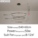 Nordic Art Deco Luxury Led Circular Pendant Lights Hanging Lamps For Living Room Dining Table