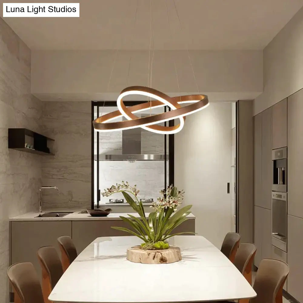 Nordic Art Deco Luxury Led Circular Pendant Lights Hanging Lamps For Living Room Dining Table