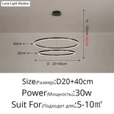 Nordic Art Deco Luxury Led Circular Pendant Lights Hanging Lamps For Living Room Dining Table