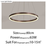 Nordic Art Deco Luxury Led Circular Pendant Lights Hanging Lamps For Living Room Dining Table