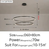 Nordic Art Deco Luxury Led Circular Pendant Lights Hanging Lamps For Living Room Dining Table