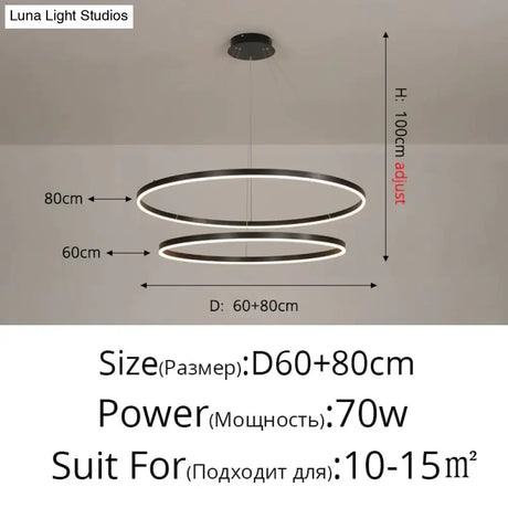 Nordic Art Deco Luxury Led Circular Pendant Lights Hanging Lamps For Living Room Dining Table