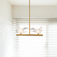 Nordic Bird Chandelier Light - Clear Crystal Bulbs Gold Pendant For Restaurant Down Lighting 2 /