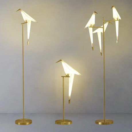 Nordic Bird Floor Lamp Creative Acrylic Thousand Paper Cranes Lamps For Living Room Bedroom Home