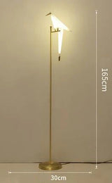 Nordic Bird Floor Lamp Creative Acrylic Thousand Paper Cranes Lamps For Living Room Bedroom Home