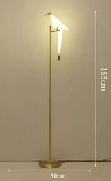 Nordic Bird Floor Lamp Creative Acrylic Thousand Paper Cranes Lamps For Living Room Bedroom Home