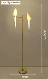 Nordic Bird Floor Lamp Creative Acrylic Thousand Paper Cranes Lamps For Living Room Bedroom Home