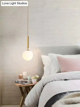 Nordic Brass Aluminum Modern Pendant Light Loft Hanging Lamps Bedside Lamp Kitchen Suspension