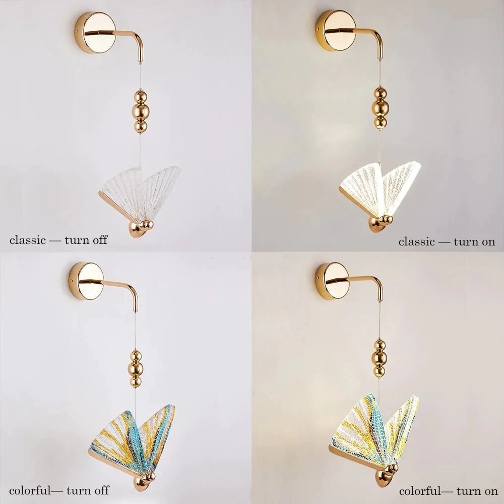 Nordic Butterfly LED-Wandleuchte für Schlafzimmer