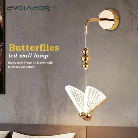 Nordic Butterfly LED-Wandleuchte für Schlafzimmer