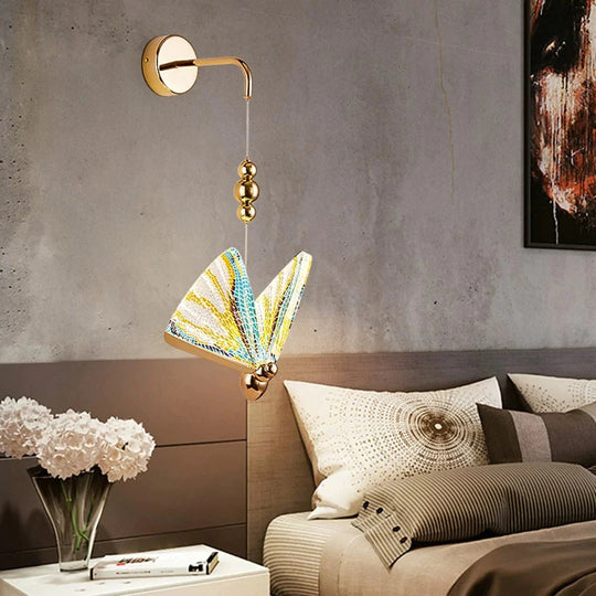 Nordic Butterfly LED-Wandleuchte für Schlafzimmer