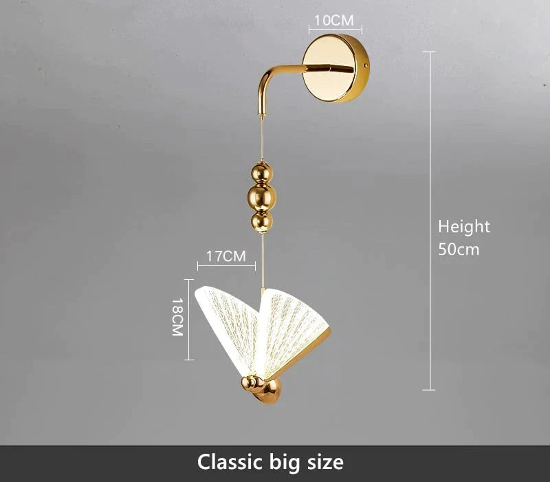 Nordic Butterfly LED-Wandleuchte für Schlafzimmer