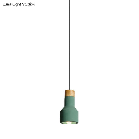 Nordic Ceiling Pendant Torch Shape Cement Light - Stylish One Hanging Fixture For Bedroom And Hotel