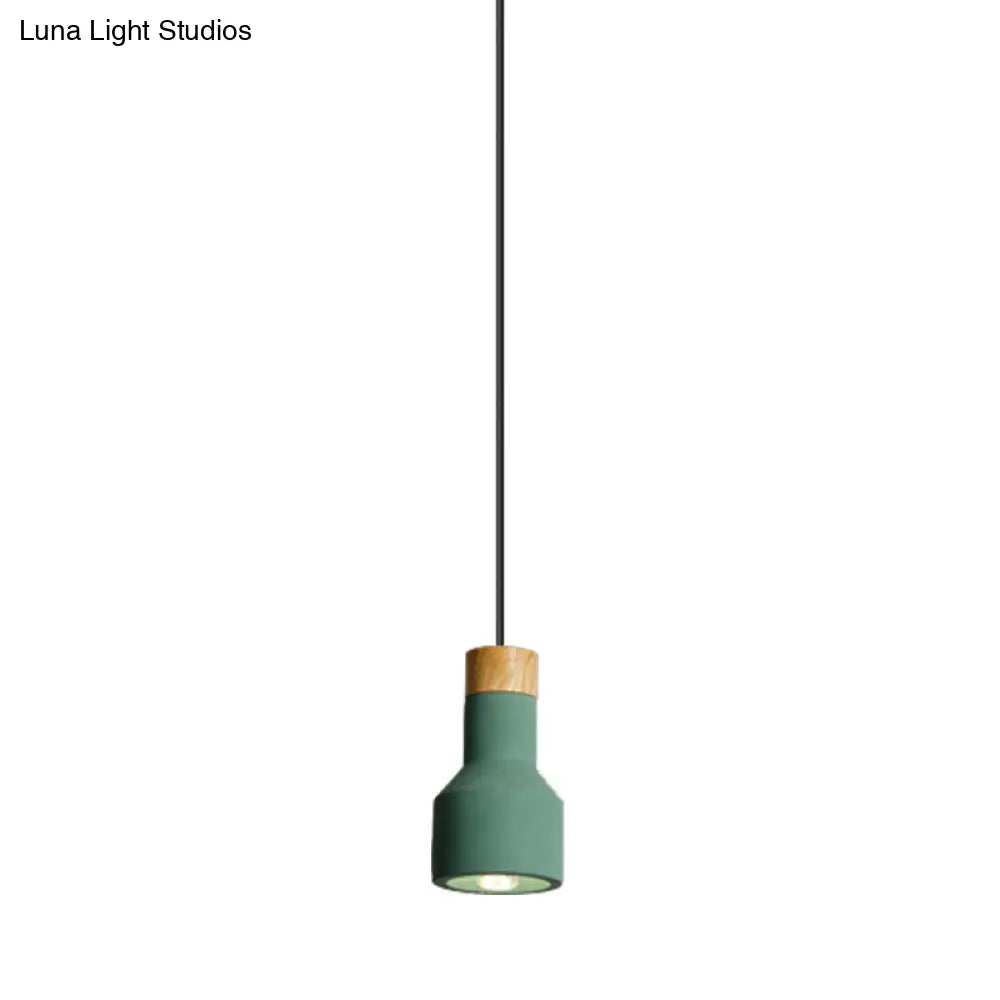Nordic Ceiling Pendant Torch Shape Cement Light - Stylish One Hanging Fixture For Bedroom And Hotel
