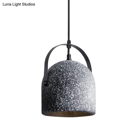 Nordic Cement Dome Pendant Light - 1 Black/Gray/White