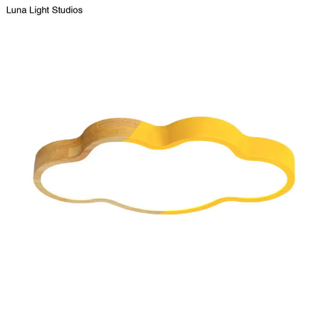 Nordic Cloud Shape Led Ceiling Light For Kid’s Bedroom - Acrylic Flush Mount Energy Saving