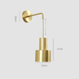 Nordic Copper Bedroom Wall Lamp Creative Modern Minimalist Stair Corridor Porch Living Room Dining
