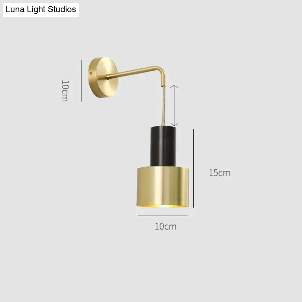 Nordic Copper Bedroom Wall Lamp Creative Modern Minimalist Stair Corridor Porch Living Room Dining