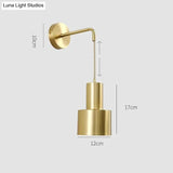 Nordic Copper Bedroom Wall Lamp Creative Modern Minimalist Stair Corridor Porch Living Room Dining
