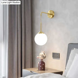 Nordic Copper Bedroom Wall Lamp Creative Modern Minimalist Stair Corridor Porch Living Room Dining
