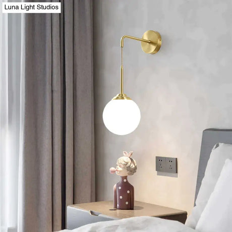 Nordic Copper Bedroom Wall Lamp Creative Modern Minimalist Stair Corridor Porch Living Room Dining