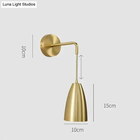 Nordic Copper Bedroom Wall Lamp Creative Modern Minimalist Stair Corridor Porch Living Room Dining