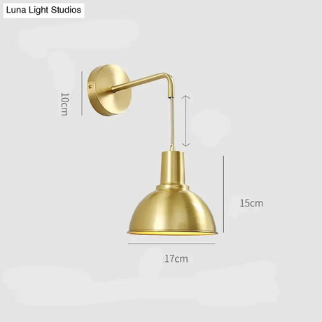 Nordic Copper Bedroom Wall Lamp Creative Modern Minimalist Stair Corridor Porch Living Room Dining