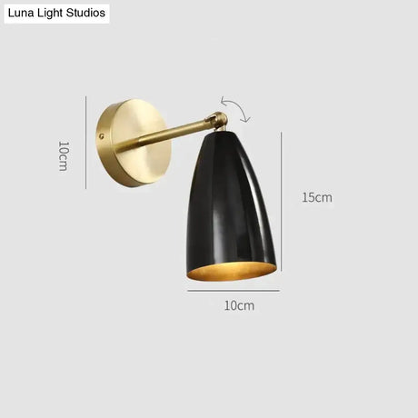 Nordic Copper Bedroom Wall Lamp Creative Modern Minimalist Stair Corridor Porch Living Room Dining