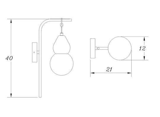 Nordic Korridor Nachttischlampe Kupfer Wandlampe