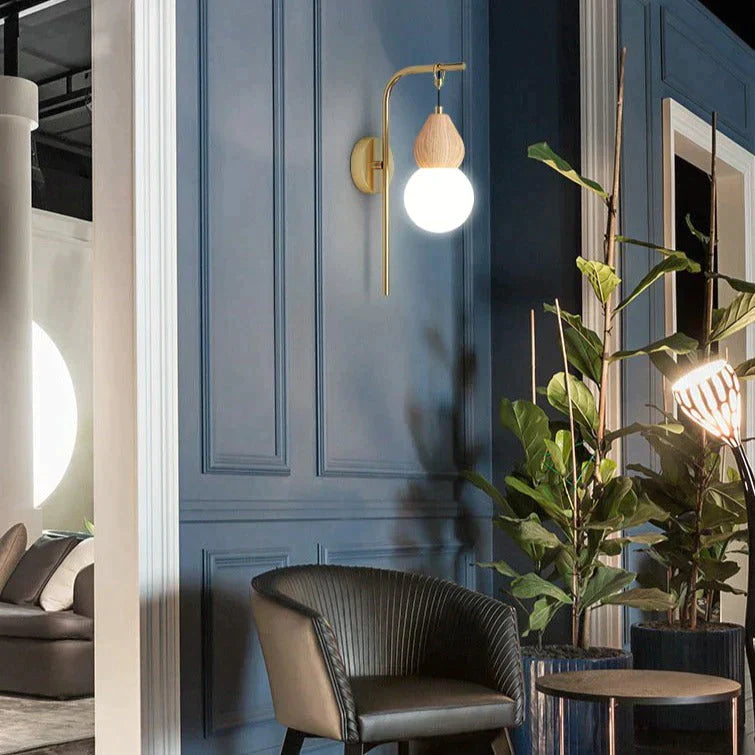 Nordic Corridor Bedside Lamp Copper Wall Lamps