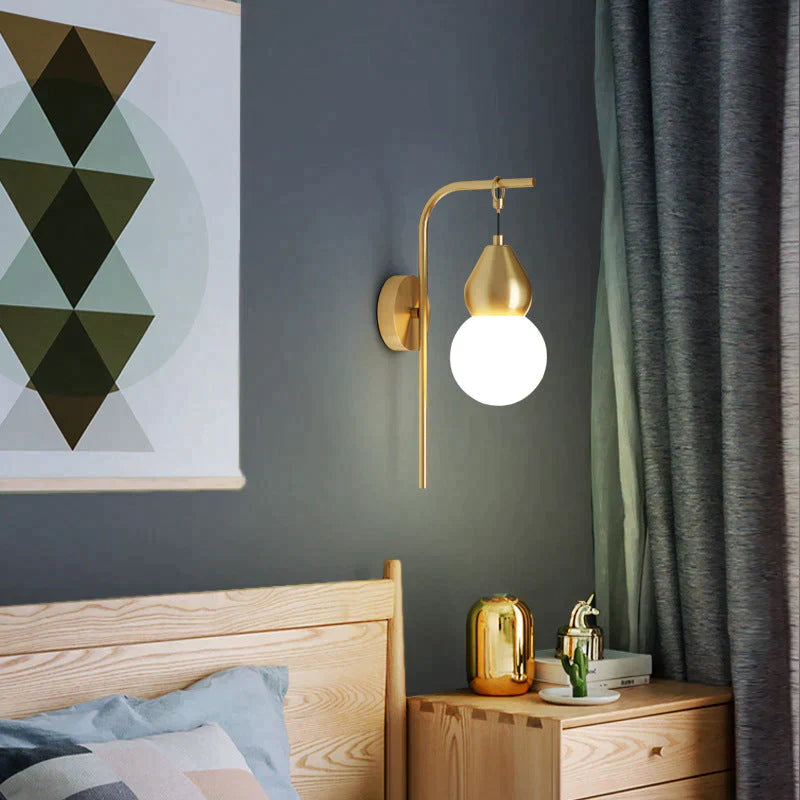 Nordic Corridor Bedside Lamp Copper Wall Lamps