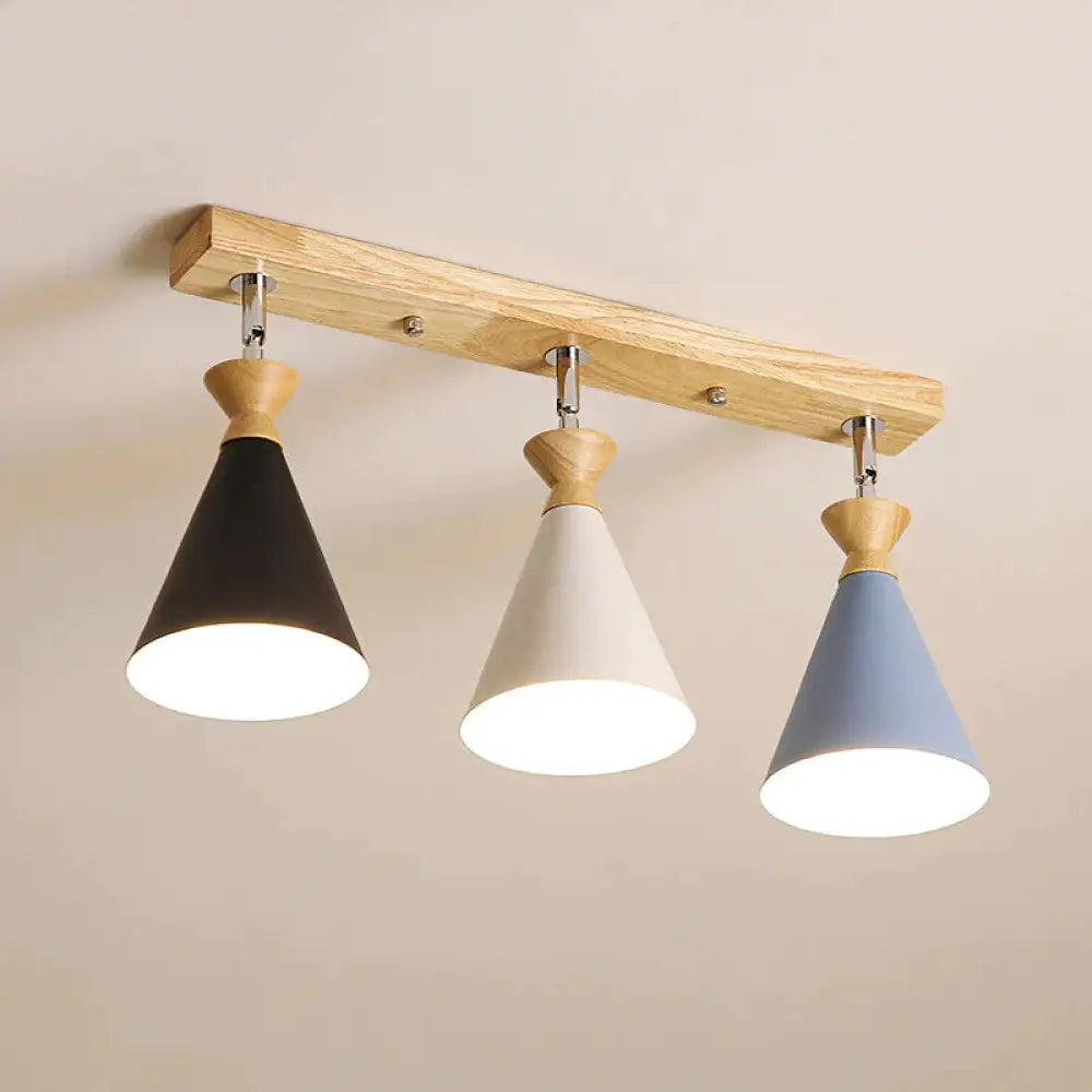 Nordic Creative Restaurant Three-Head Strip Ceiling Lamp