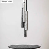 Nordic Cylindrical Pendulum Light Hanging Pendant In White/Black Black / 10 Lighting