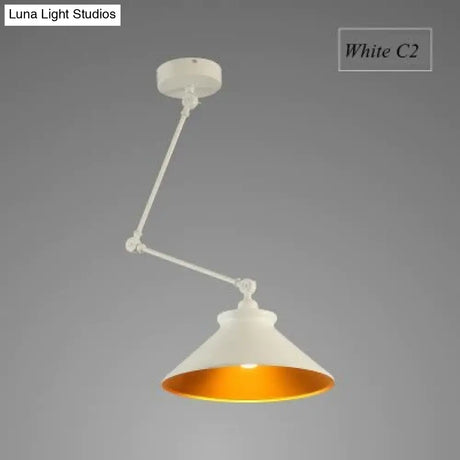 Nordic Diy Personality Pendant Lights Folding Iron Lamp Hanging Bedroom Study Bar Restaurant