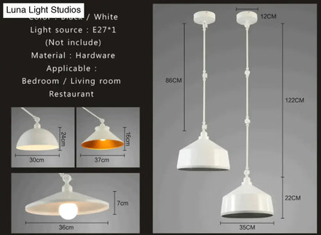 Nordic Diy Personality Pendant Lights Folding Iron Lamp Hanging Bedroom Study Bar Restaurant