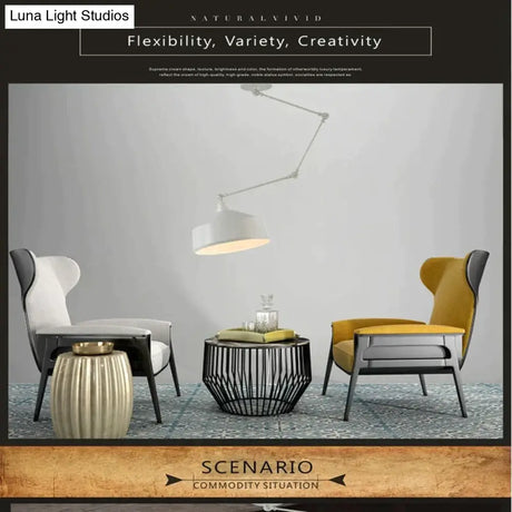 Nordic Diy Personality Pendant Lights Folding Iron Lamp Hanging Bedroom Study Bar Restaurant