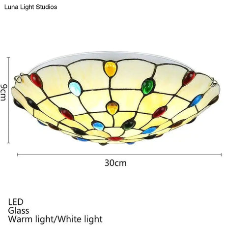 Nordic Europe Colorful Glass Ceiling Lamp Led With 2 Lights Modern Vintage Art Deco For Living Room