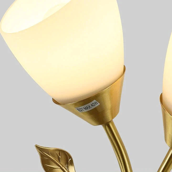 Nordic Blume Wohnzimmer Treppe Schlafzimmer Nacht Kupfer Wand Lampe