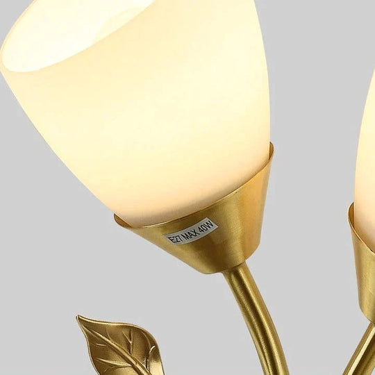 Nordic Blume Wohnzimmer Treppe Schlafzimmer Nacht Kupfer Wand Lampe