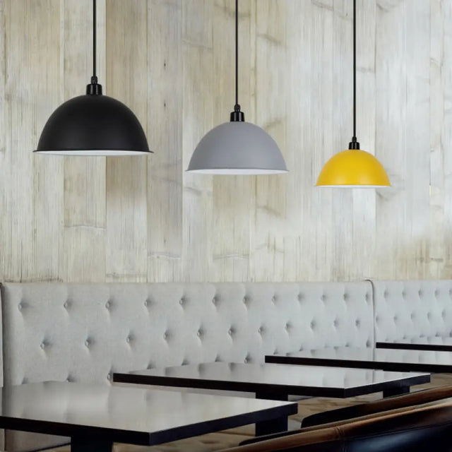 Nordic Stylish Bowl Pendant Lamp - Single Light Aluminum Hanging For Gallery Cafe